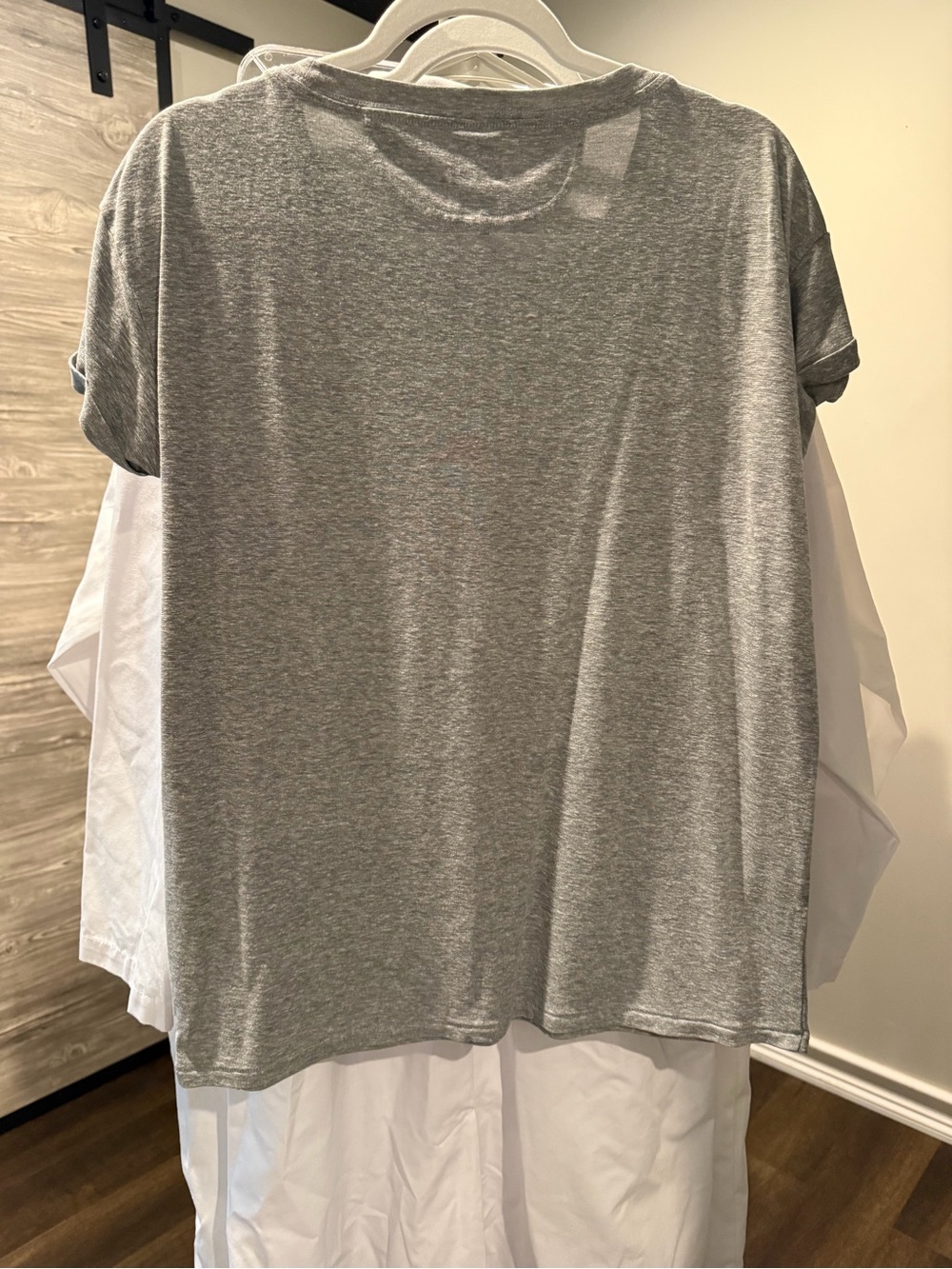 prAna Cuffed Sleeve Tee in Heather Grey, Women’s Large - Picture 2 of 3